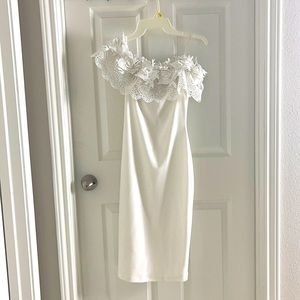 Small off the shoulder white dress